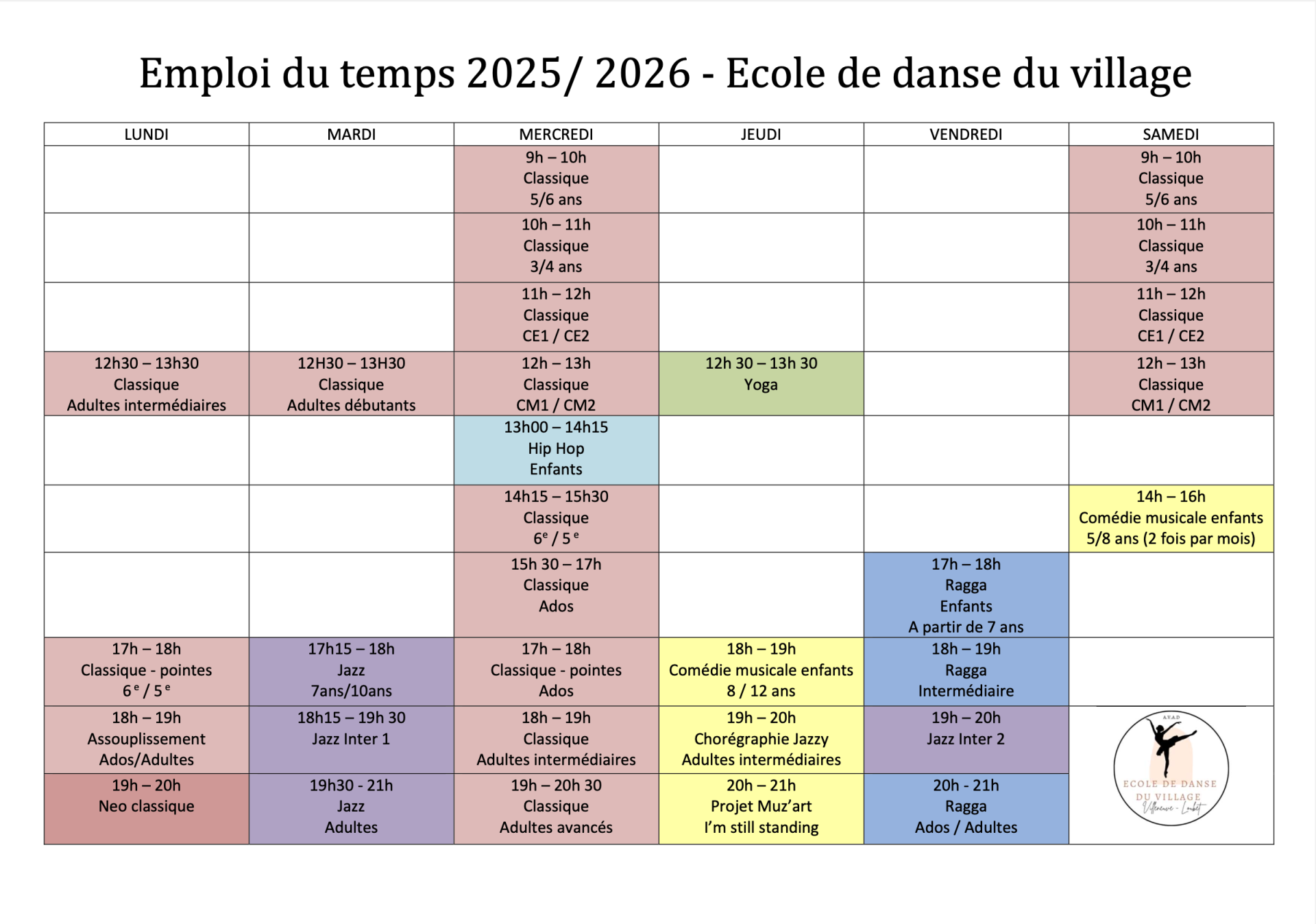 PLANNING AVAD 2025/2026
